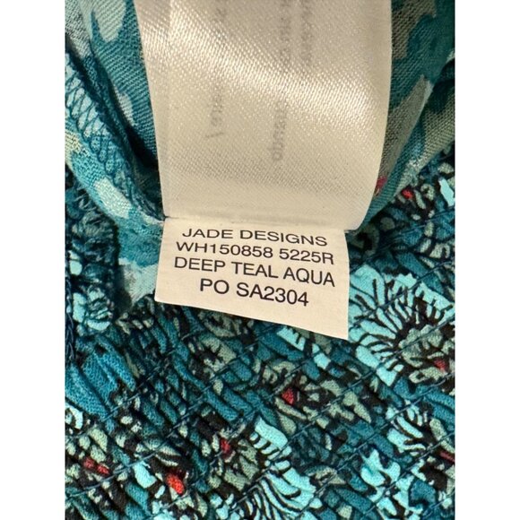 Wide-Leg Floral Pants By Band Of The Free - Deep Teal Aqua - Picture 9 of 9